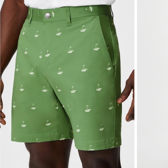 Fabletics Men's The High Side Chino Golf Short, Size 31 Neo Olive Fab Flag NWT - Picture 3 of 8